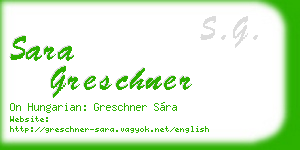 sara greschner business card